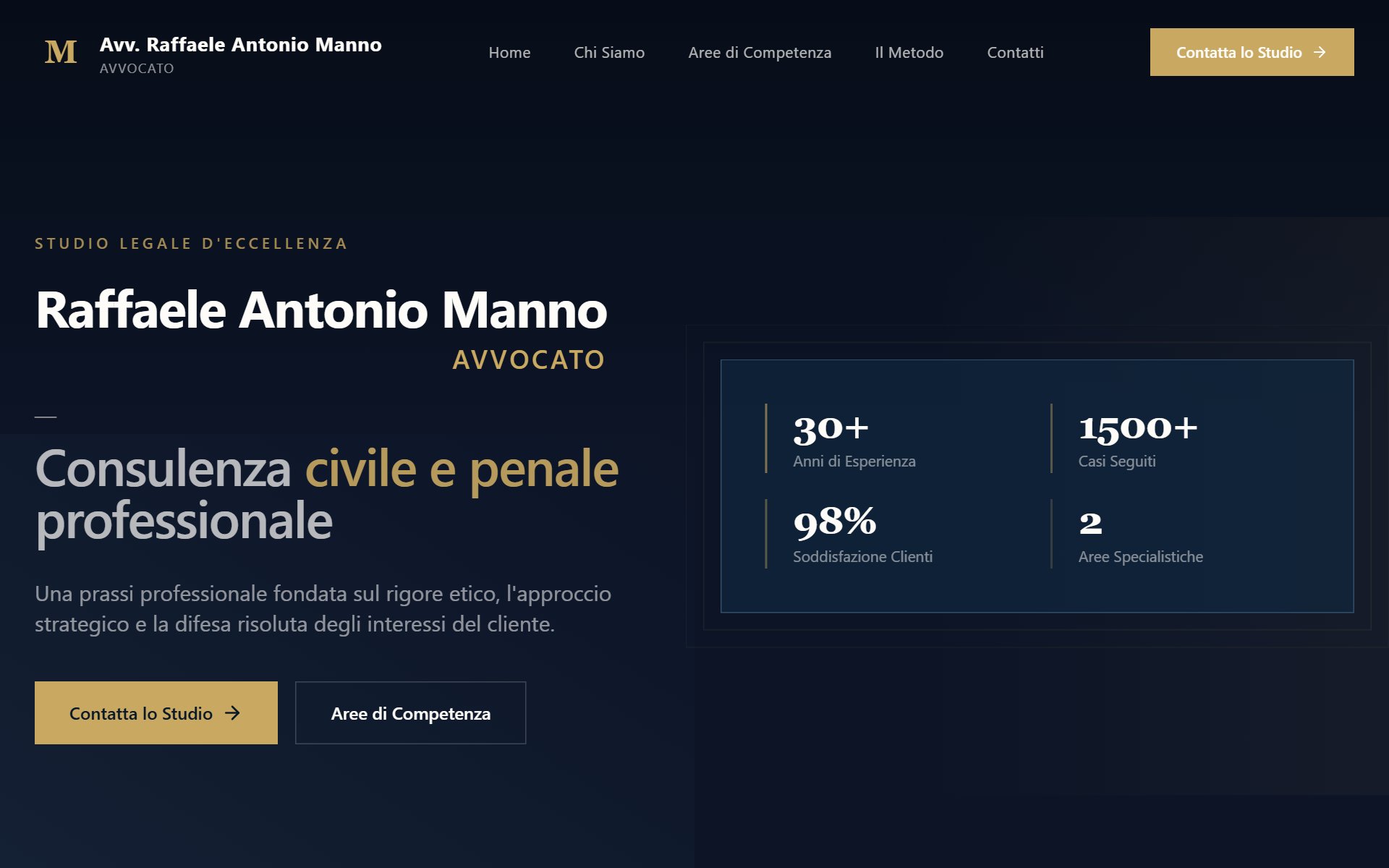 Anteprima sito Avvocato Manno