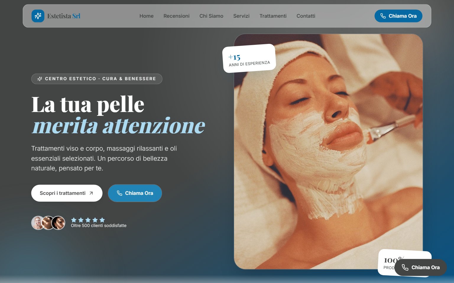 Anteprima sito estetista srl