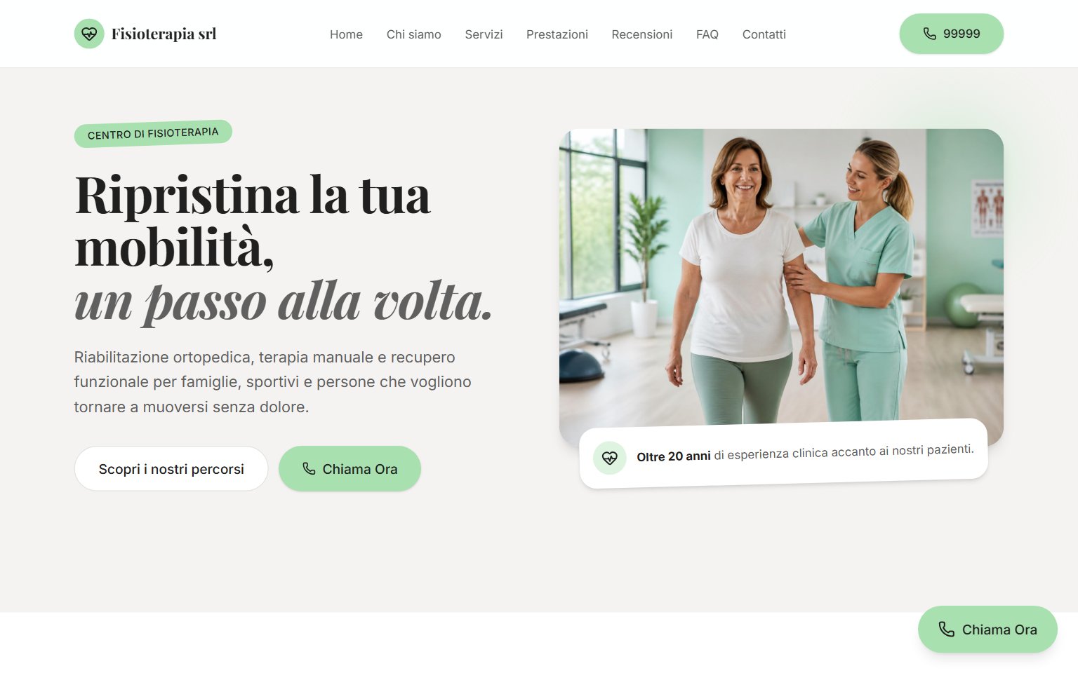 Anteprima sito fisioterapia srl