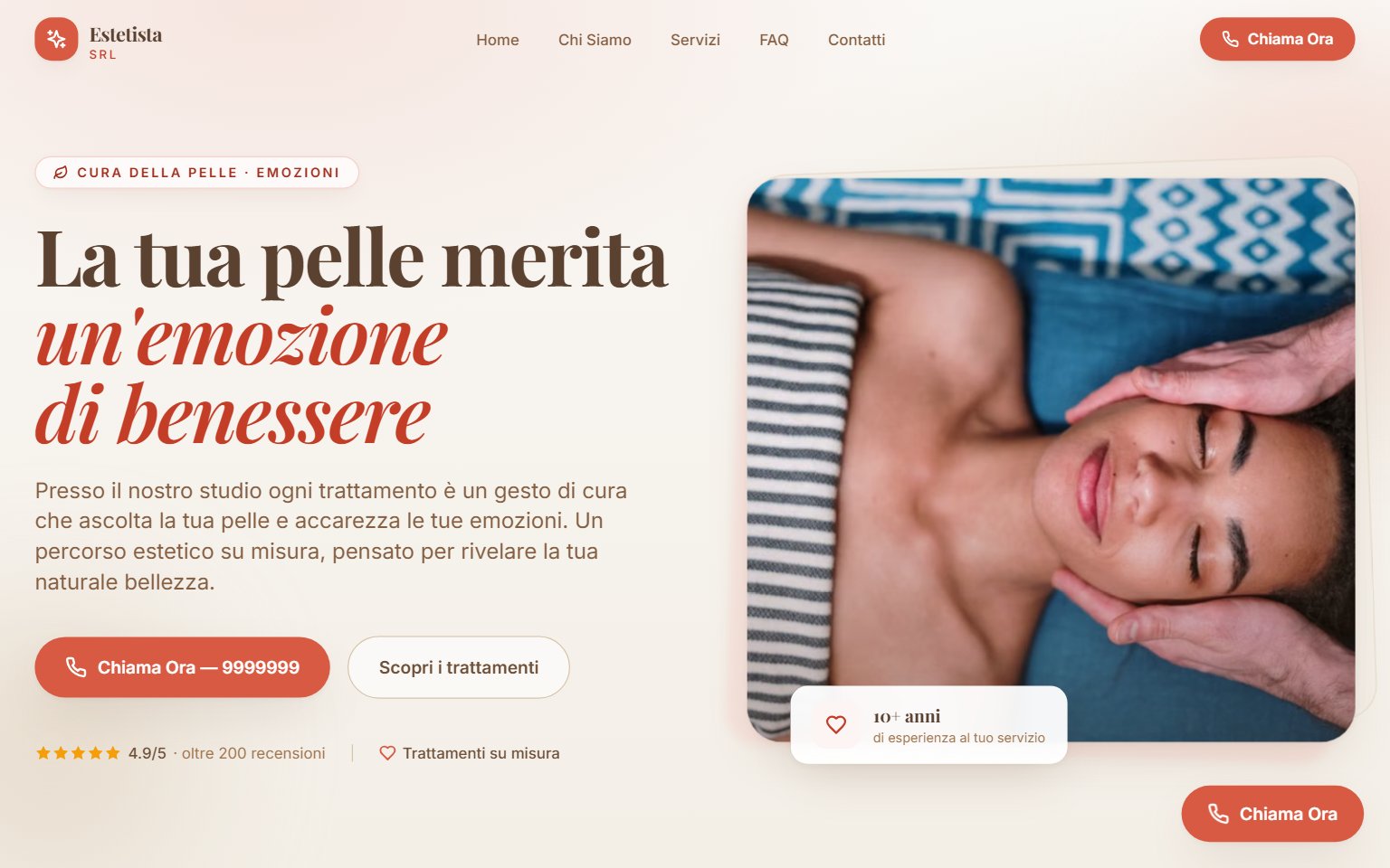 Anteprima sito estetista srl